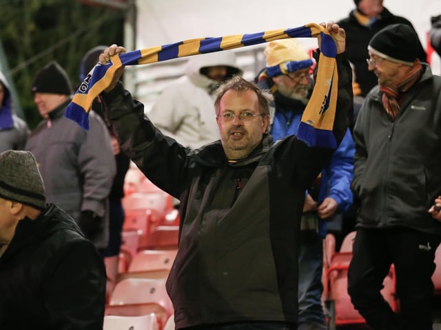 Mansfield Town fans at Crawley Town FC.