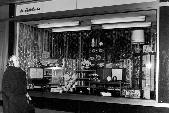 The Christmas window display at St Cuthberts Co-Operative Association, on Nicolson Street, in 1965.