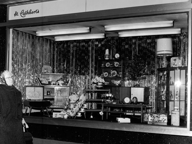 The Christmas window display at St Cuthberts Co-Operative Association, on Nicolson Street, in 1965.