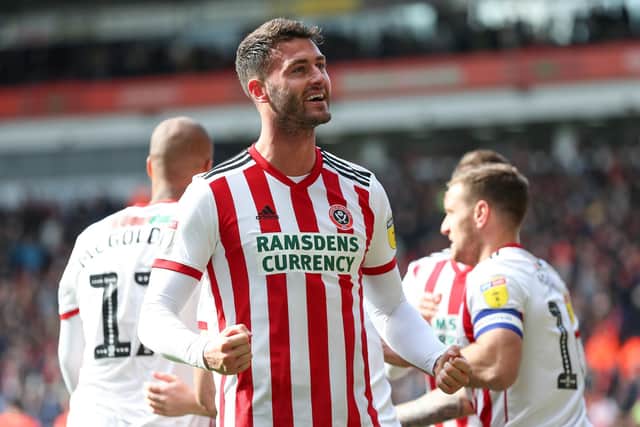 Gary Madine, previously of Sheffield United and Sheffield Wednesday, is set to return to Bramall Lane with Blackpool: James Wilson/Sportimage