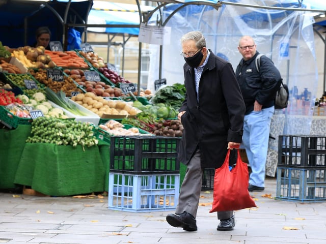 People shopping at the market