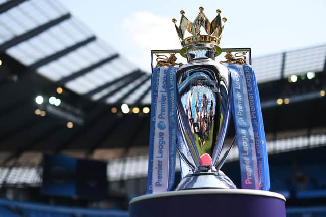 The Premier League Trophy on display: Michael Regan/Getty Images
