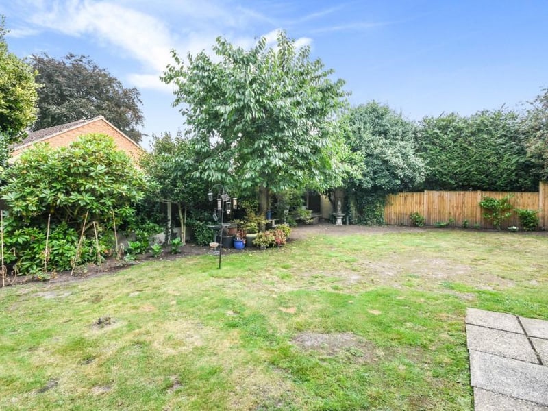 The rear garden is very private.