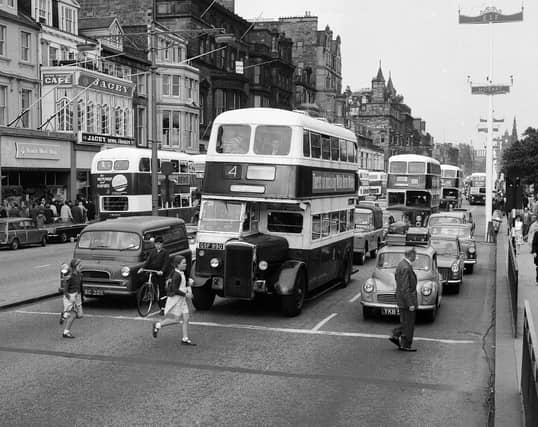 Traffic jams in central Edinburgh