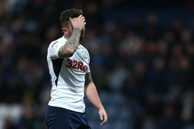Preston's 2-0 loss to West Brom was a night to forget, especially for the Ireland international. He made just 12 accurate passes, made six wayward touches and lost the ball twice. (Photo by Lewis Storey/Getty Images)