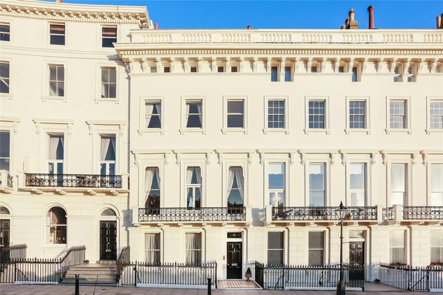 This self-contained apartment features five bedrooms, five bathrooms and four reception rooms, and is beautifully decorated throughout, with the added benefit of a top floor roof terrace and sea views. Price: £3,000,000.