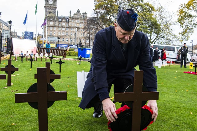 A few veterans were able to join in the virtual service at the Garden of Remembrance