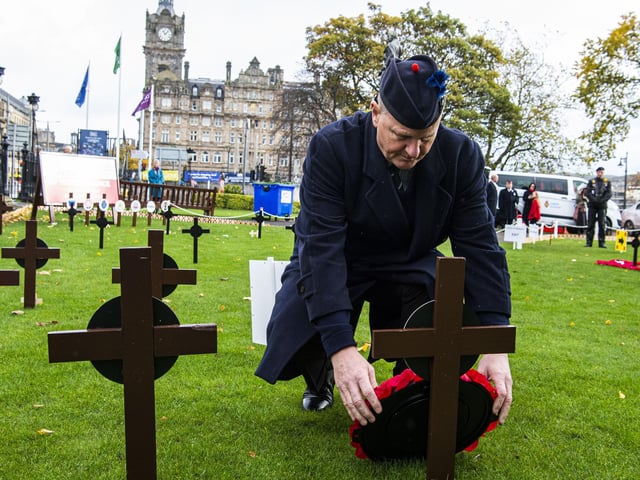 A few veterans were able to join in the virtual service at the Garden of Remembrance