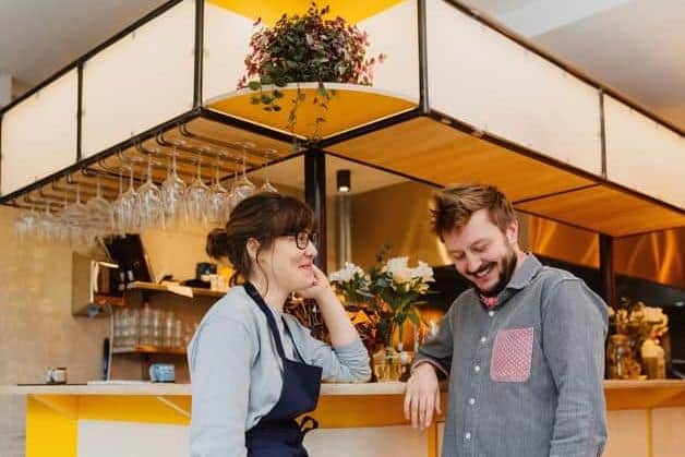Pictured are Tonco owners Joe Shrewsbury and Flo Russell. The restaurant, based on Dyson Place off Sharrowvale Road, in Sheffield, has been recognised in the Observer Food Monthly Awards as one of the best restaurants in the UK. Photo by Danni Maibaum.