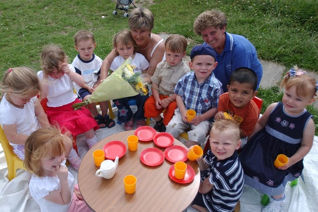 Simonside Youth Centre playgroup leader Pat Saunders is pictured as she was about to retire in 2003.