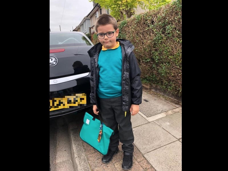 Parents from across the Portsmouth area shared photos as their children returned to school after the summer holiday on Thursday, September 2, 2021. Pictured is Ethan, aged seven.