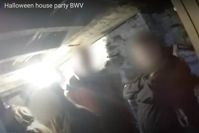 Police video footage has been released of party-goers at an illegal Halloween gathering in Sheffield, which was in breach of coronavirus restrictions