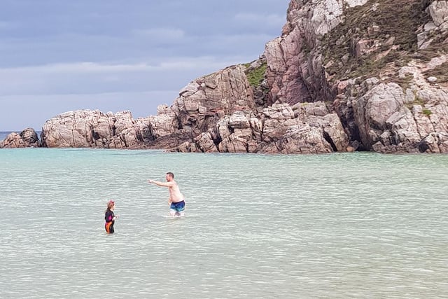 Some family fun captured by Graham Brewer in the sea at Durness Beach, on Scotland's north coast.