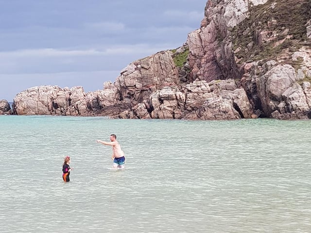 Some family fun captured by Graham Brewer in the sea at Durness Beach, on Scotland's north coast.