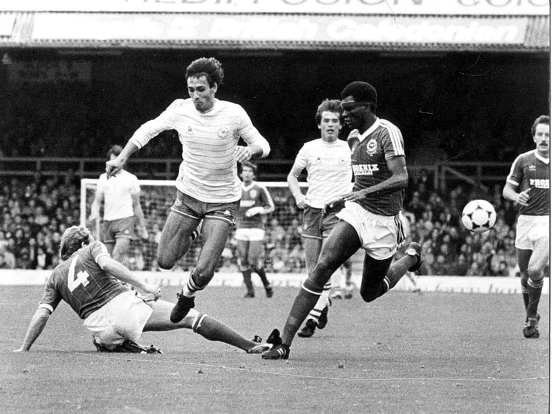 Mark Hateley notched 25 goals in 44 appearances for the Blues during his one and ony season at Fratton Park. After arriving from Coventry for £180,000 in 1983, he was sold to AC Milan for £915,000 in the summer of 1984.
