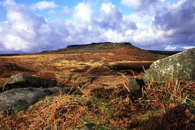 The 1987 film The Princess Bride was filmed at Carl Wark with Higger Tor visible in the background.
