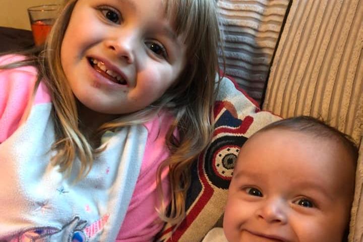 Kayleigh North, said: "Rowan born October 2020 with his big sister keeping him happy."