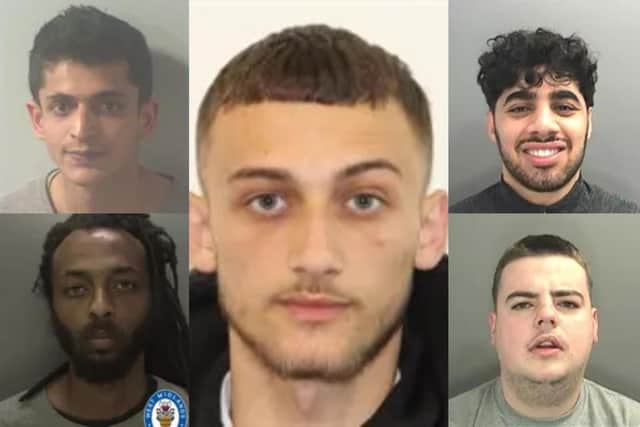 Crimestoppers has revealed Britain's five most wanted fugitives for crimes including murder, rape, and large-scale drug dealing. L-R: Malek Zafar; Ron Domi; Zulfkar Sheblan; Ishmael Farquharson and Caine Morse. Photo: Crimestoppers