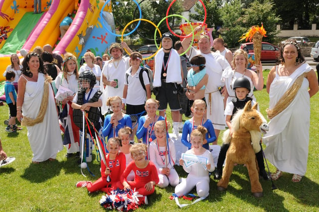 This group chose an Olympic theme for Greatham Feast's fancy dress competition.