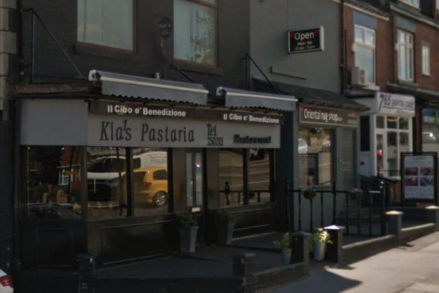 Kia's Pastaria are next in seventh place. They are another Italian restaurant that you could enjoy next time out by visiting them at, 759-761 Abbeydale Rd, Sheffield, S7 2BG.