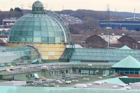 Pictured is Meadowhall shopping centre at Sheffield.