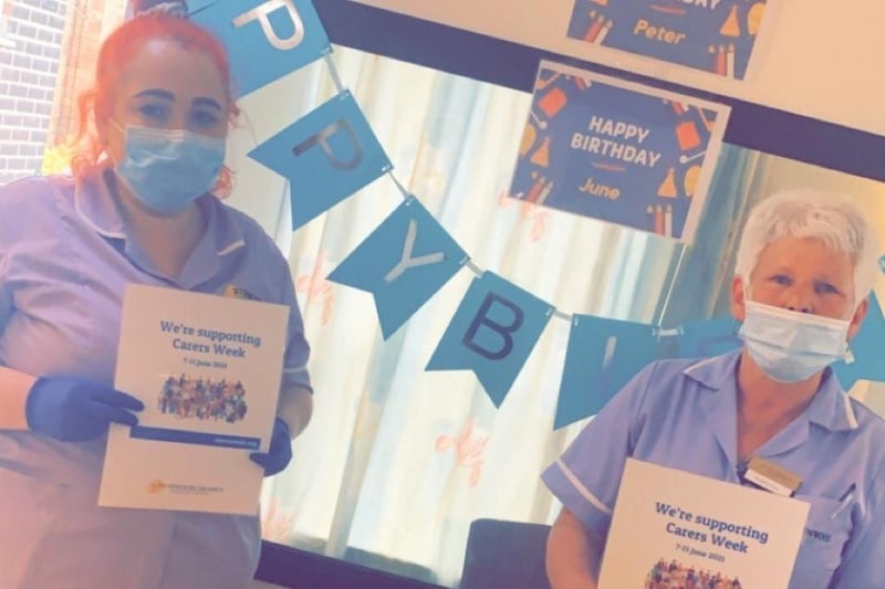 Staff at the care home are being celebrated for their work during the pandemic.
