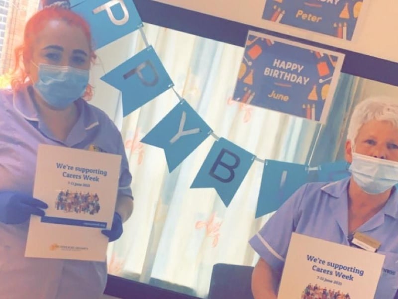 Staff at the care home are being celebrated for their work during the pandemic.