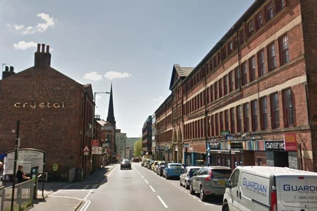 Carver Street in Sheffield city centre is proposed to be closed on Friday and Saturday nights to reduce the number of violent incidents dealt with by police. Picture: LDRS