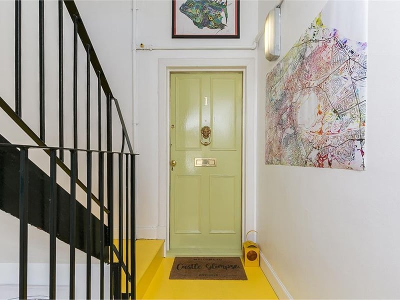 Door to flat.