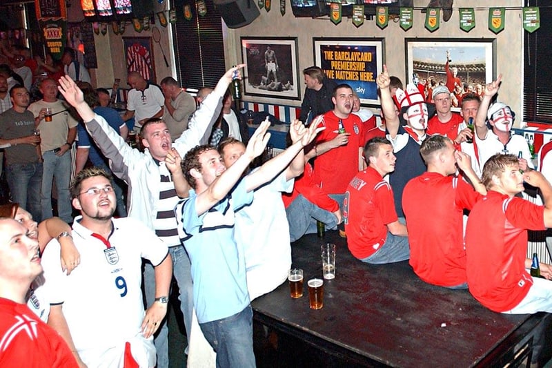 Plenty of support for England from these Hartlepool fans.