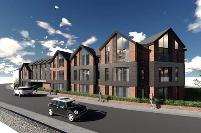 An artist's impression of how the completed flats will look.