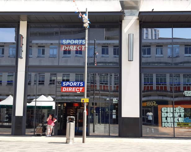 The Fraser Group has been urged to stop using controversial facial recognition cameras at its Sports Direct, Flannels and House of Fraser stores. Pictured is the Sports Direct shop on The Moor in Sheffield city centre