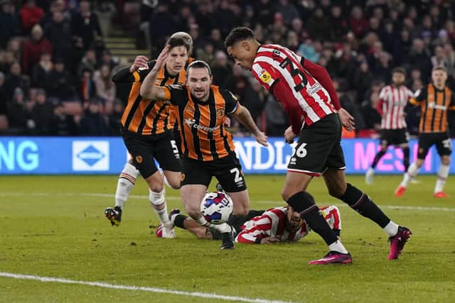 Daniel Jebbison was on target for Sheffield united against Hull City: Andrew Yates / Sportimage