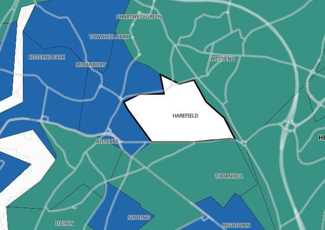 There were fewer than three cases in Harefield in the seven days to November 23.