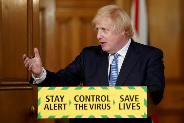 Prime Minister Boris Johnson during a media briefing in Downing Street, London, on coronavirus (COVID-19). Pippa Fowles/10 Downing Street/Crown Copyright/PA Wire