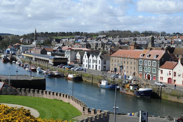 Eyemouth harbour features in episode 2, along with nearby Cockburnspath.