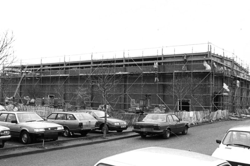 HThe Mill House Sports Centre taking shape in 1986.