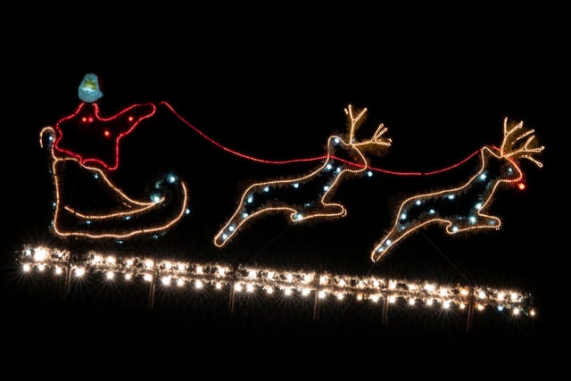 Reindeer lights bring a festive glow to Alnwick.