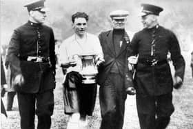 Sheffield Wednesday captain Ronald Stirling with the FA Cup in 1935 (pic: Sheffield City Council)