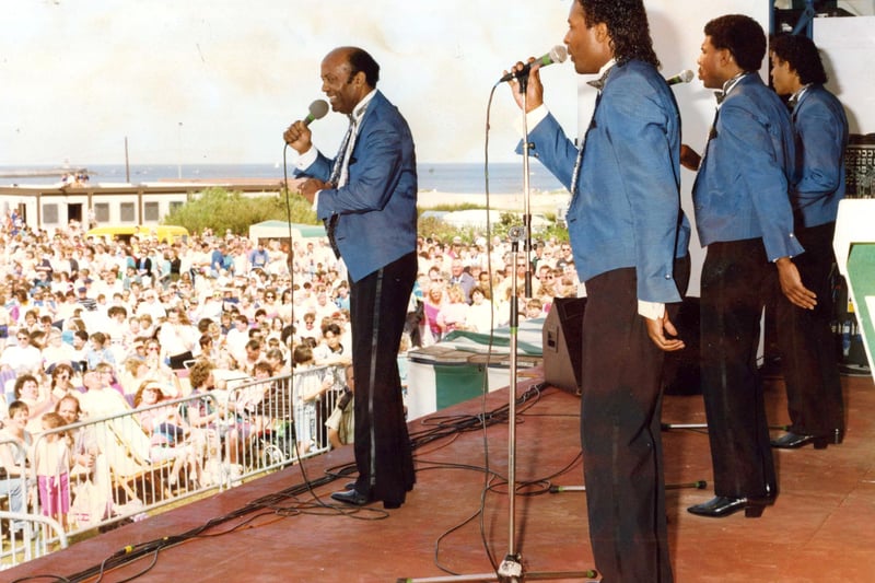 Here's a view of The Drifters performing in 1993. Remember this?