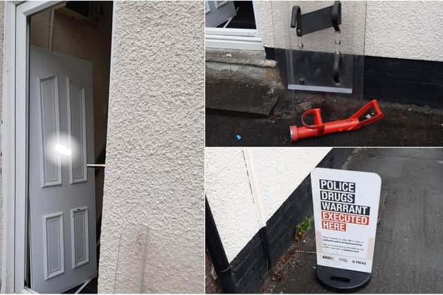 A woman was arrested in Rawmarsh, Rotherham, this morning after a drug raid