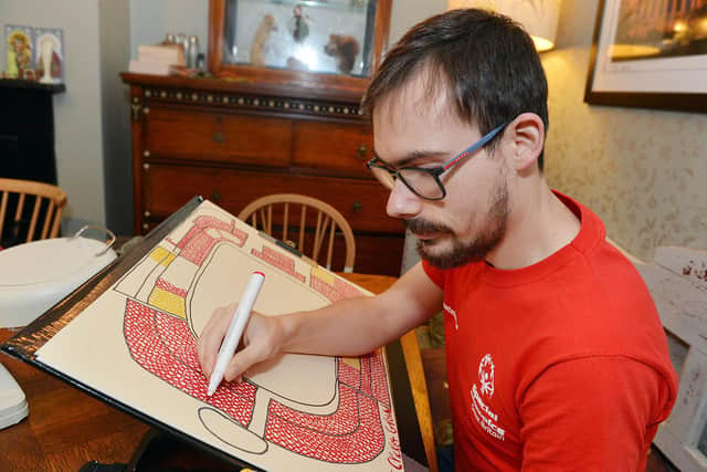 Special Olympics GB athlete Niall Guite has created over 110 drawings which have been sent all over the world to places including America, Germany and Norway