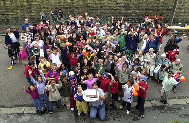 Residents of Argyle Road, Meersbrook, celebrate the Golden Jubilee, June 23, 2002
