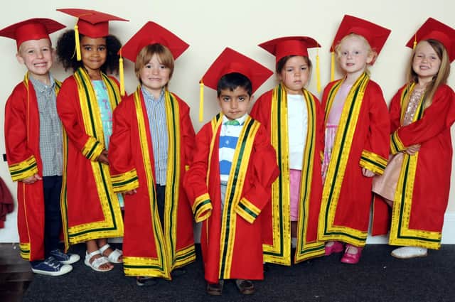 The Cleadon Village Kindergarten graduation at Cleadon Village Little Theatre. Can you spot anyone you know in this photo from seven years ago?