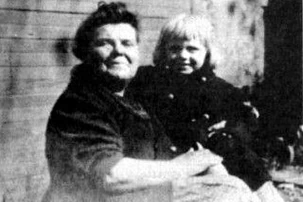 The Hollywood star W C Fields as a boy with his mother, Kate