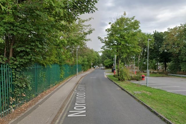 The fourth-highest number of reports of violent and sexual crimes in Sheffield in November 2022 were made in connection with incidents that took place on or near Norwood Grange Drive near Northern General Hospital in Fir Vale, with 9