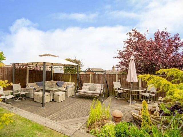 There is a decking area which makes a "brilliant area" for entertaining.
