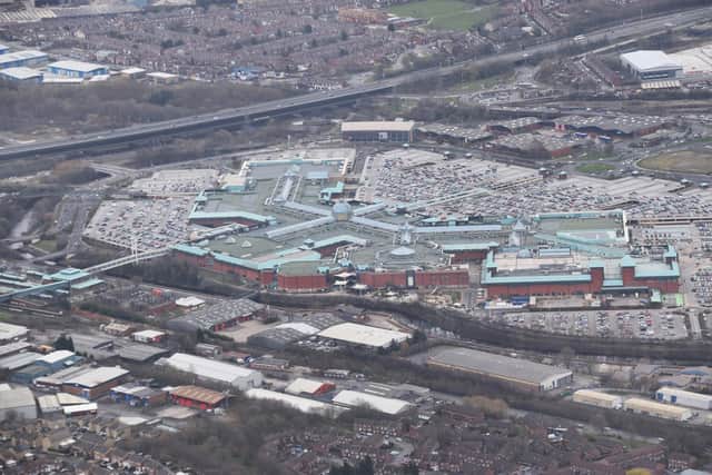 Sheffield from above. Meadowhall (pic: Jim Travis)