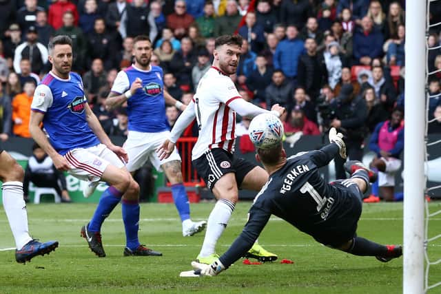 Scott Hogan scores a goal for Sheffield United: Jan Kruger/Getty Images
