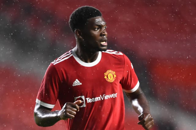 The 19-year-old has grown in prominence during the 2021-22 Premier League 2 campaign and is being touted for a bright future. Mengi made his first-team debut during the Red Devils' 2-1 Europa League victory over LASK in May 2020. (Photo by Nathan Stirk/Getty Images)
